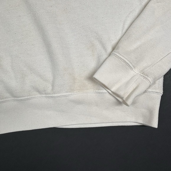 Abercrombie & Fitch Pullover Light Sweatshirt White Medium Spell Out‎ Retro Y2K - Picture 8 of 11